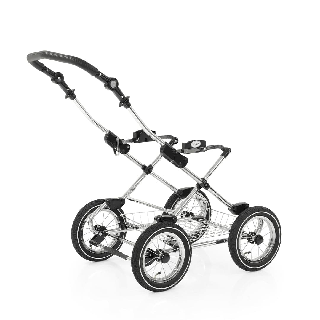 BabyStyle Prestige Classic Chrome Chassis - Black Leather Handle -  | For Your Little One