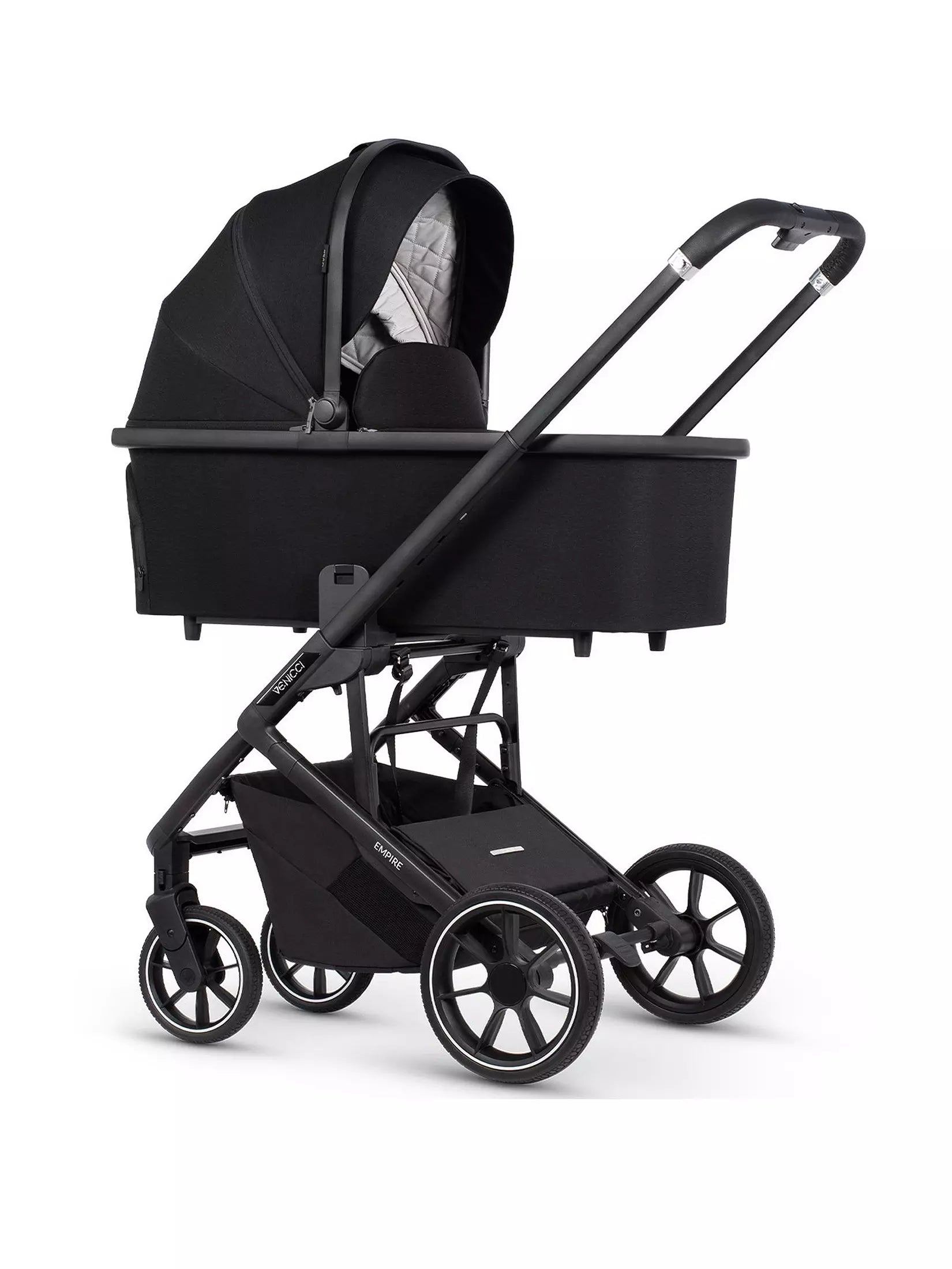 Venicci Empire Travel System 3in1 Plus Base Pushchair Bundle - Ultra Black