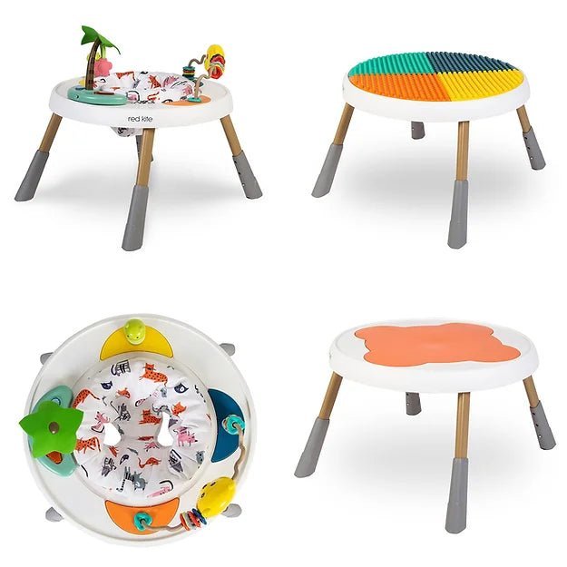 Clearance Red Kite Baby Go Round 3 in 1 Play Table - Orange/Meow - For Your Little One