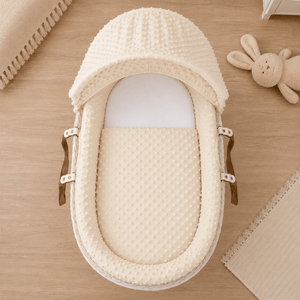 Cream Dimple Moses Basket Bedding Set - For Your Little One