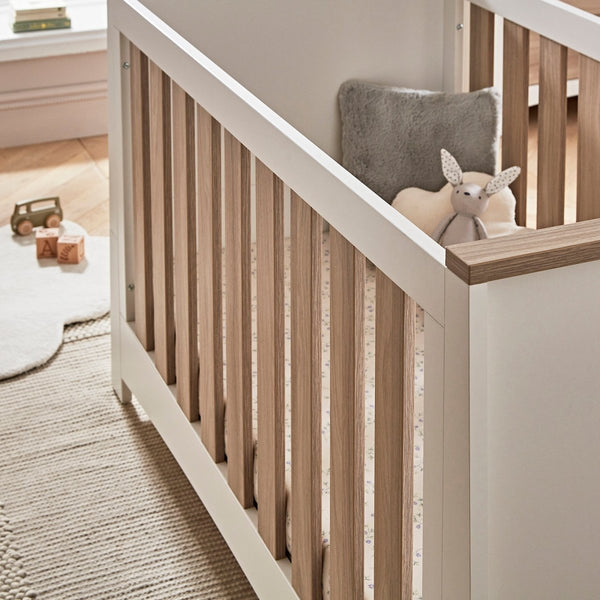 Cuddleco Ada Cot Bed - White & Ash - For Your Little One