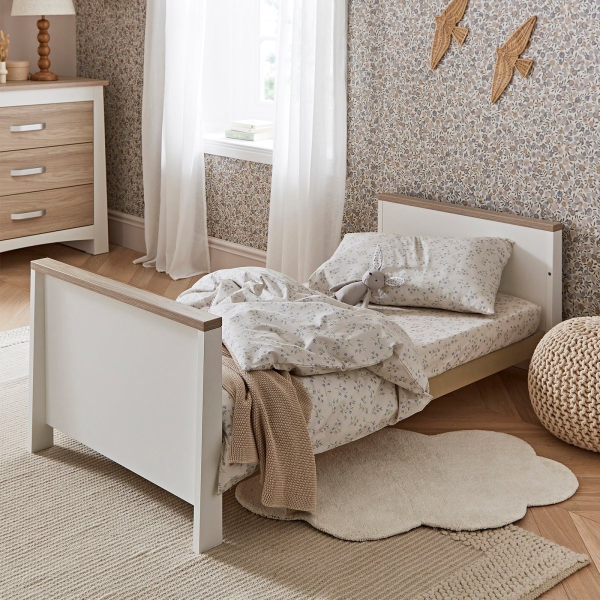 Cuddleco Ada Cot Bed - White & Ash - For Your Little One