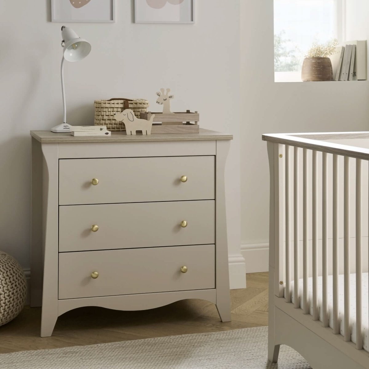 Cuddleco Clara 2 Piece Nursery Furniture Set - Cashmere & Ash - For Your Little One