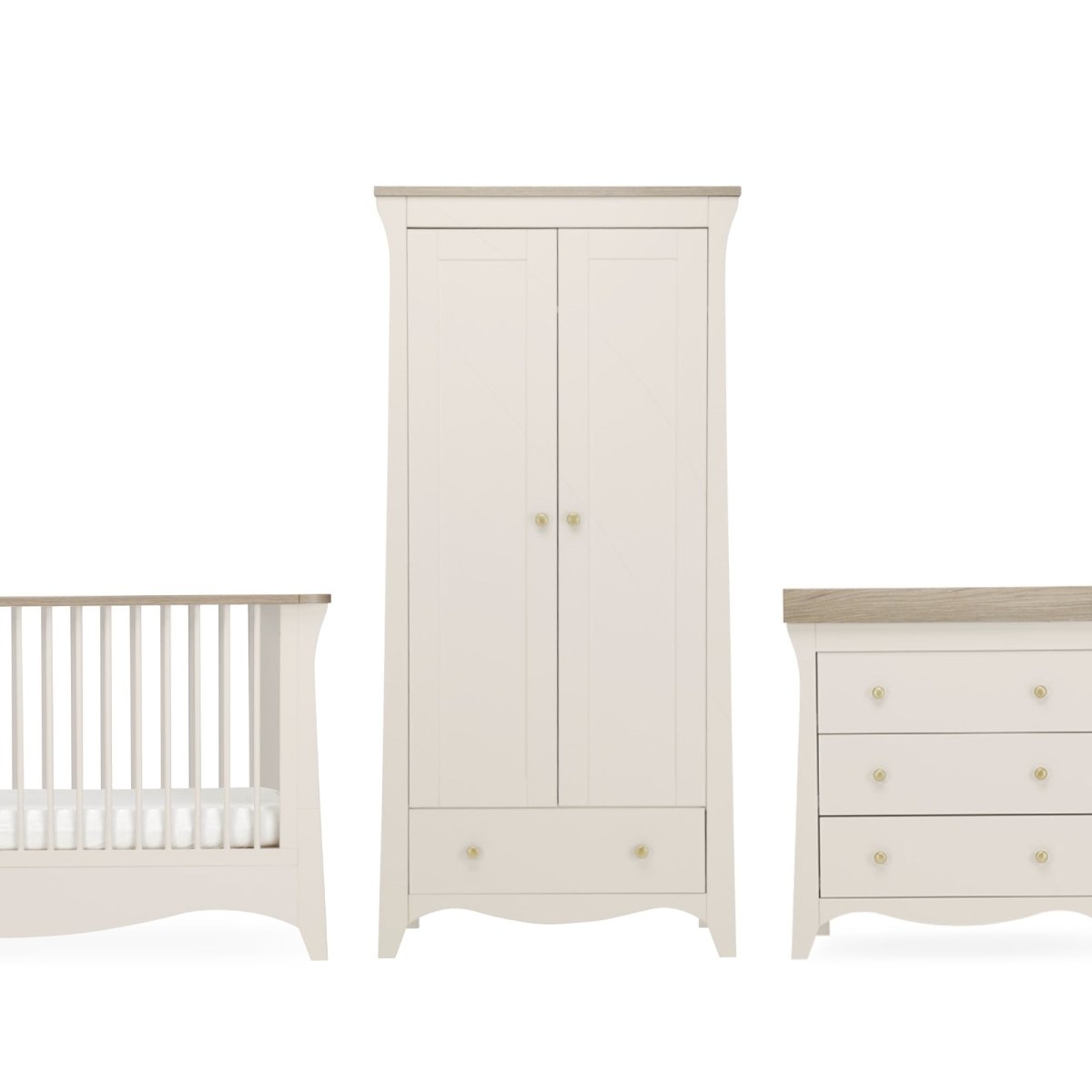 Cuddleco Clara 3 Piece Nursery Furniture Set - Cashmere & Ash - For Your Little One