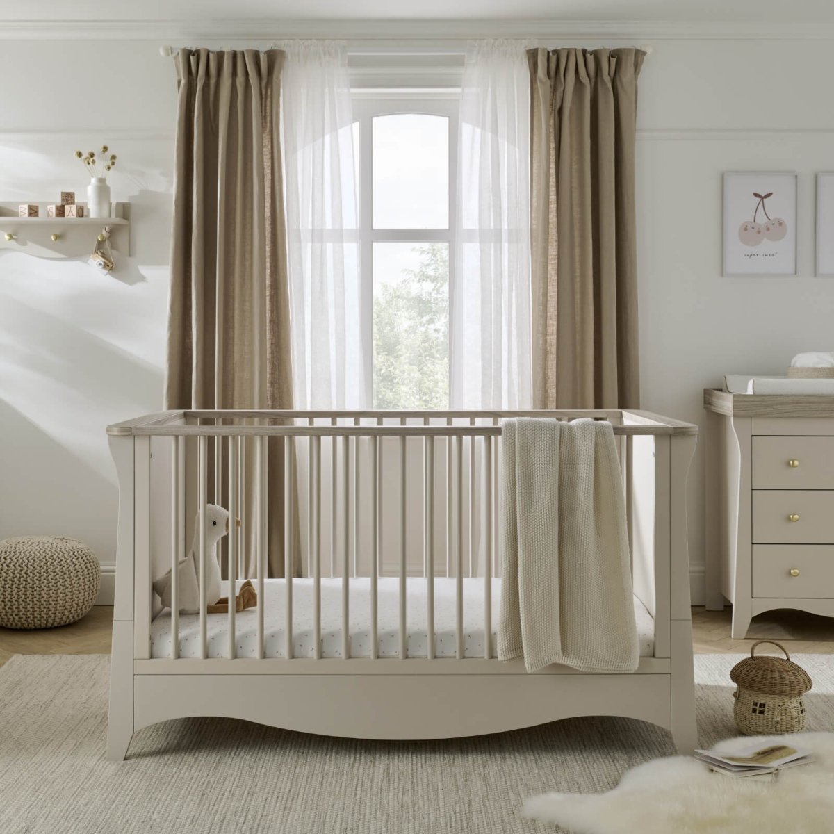 Cuddleco Clara 3 Piece Nursery Furniture Set - Cashmere & Ash - For Your Little One