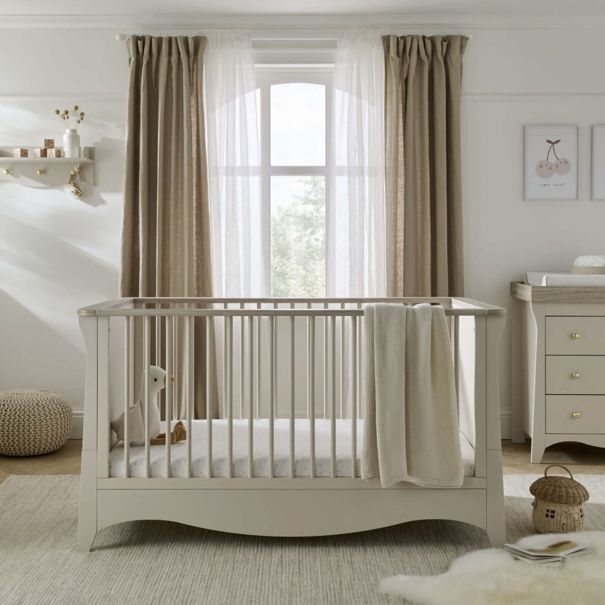 Cuddleco Clara Cot Bed - Cashmere & Ash - For Your Little One