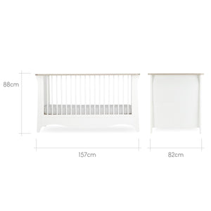 Cuddleco Clara Cot Bed - White & Ash - For Your Little One