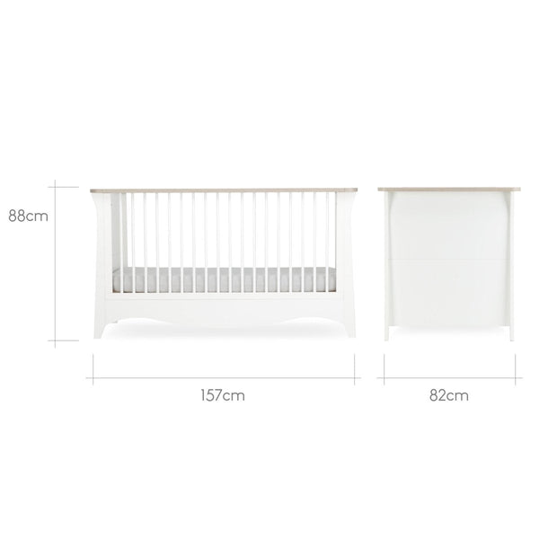 Cuddleco Clara Cot Bed - White & Ash - For Your Little One