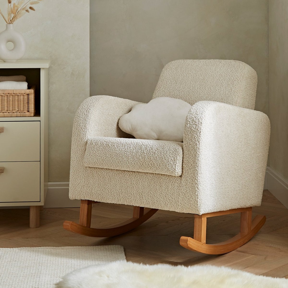 Cuddleco Etta Boucle Nursing Chair - Mushroom - For Your Little One