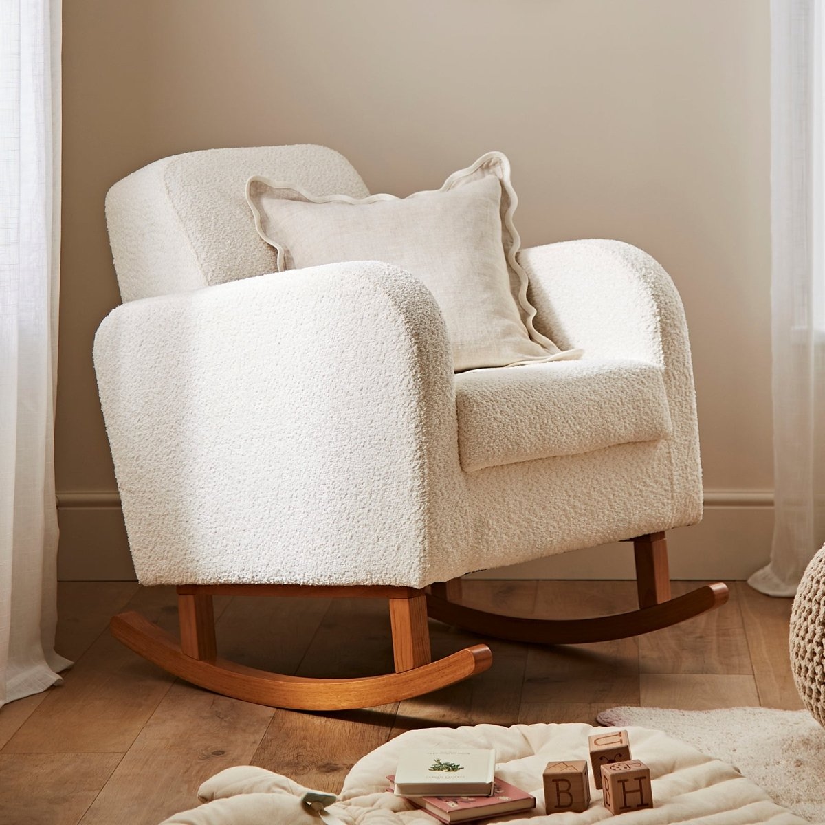 Cuddleco Etta Nursing Chair - Boucle Off White - For Your Little One