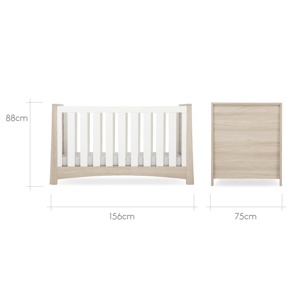 Cuddleco Lana 2 Piece Nursery Furniture Set - Ash & White - For Your Little One