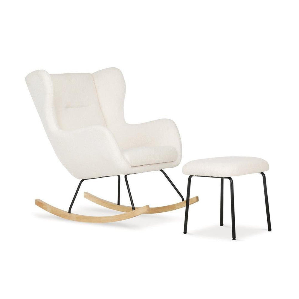 CuddleCo Marley Nursing Chair & Footstool - Teddy Off White - For Your Little One