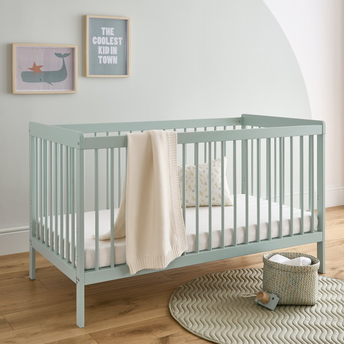 Cuddleco Nola Cot bed - Sage Green - For Your Little One