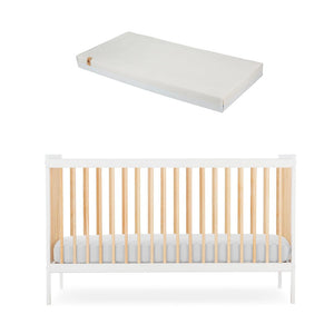 CuddleCo Nola Cot Bed - White/Natural - For Your Little One