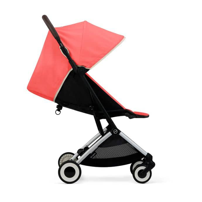 Cybex Orfeo Silver Stroller Inc Raincover - Hibiscus Red   