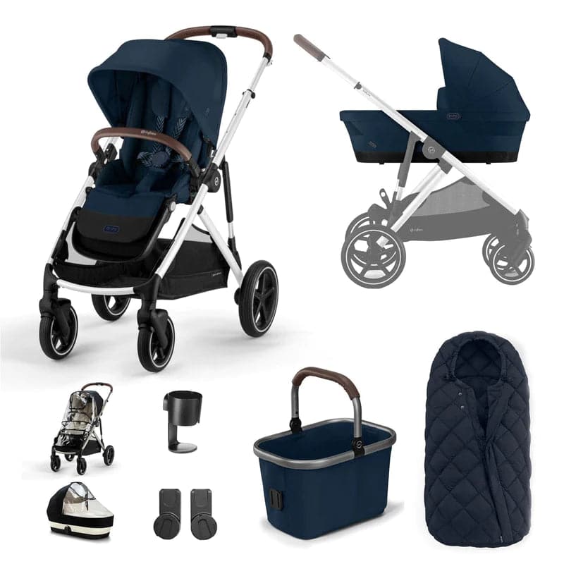 Cybex Gazelle S 8 Piece Essentials Travel System Bundle - Ocean Blue   