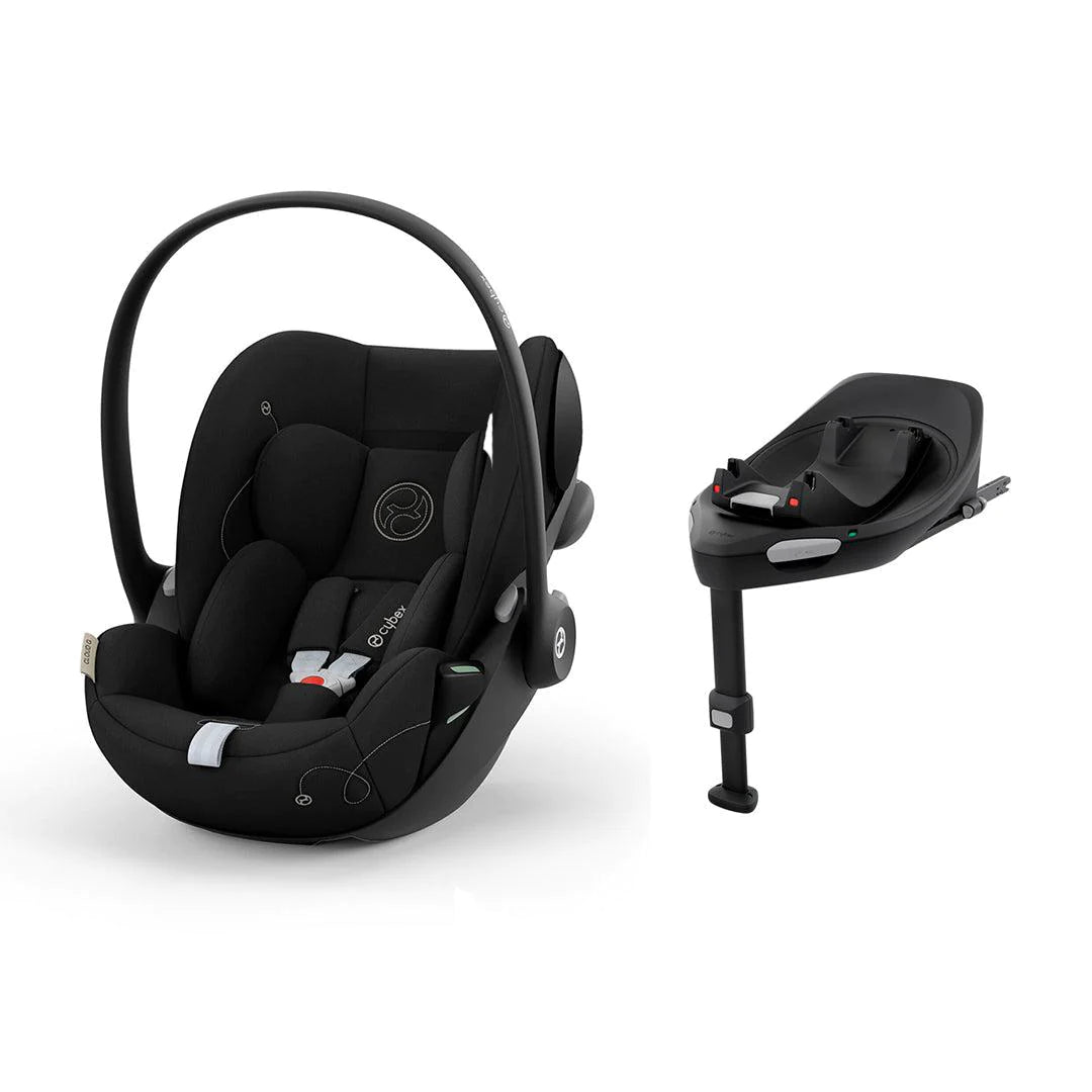 Cybex Cloud G i-Size Newborn Car Seat - Moon Black With Base  