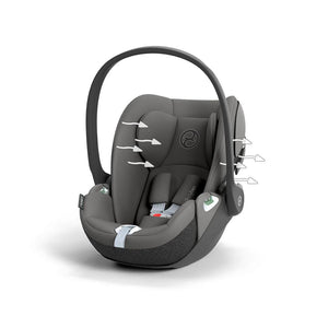 Cybex Cloud T And Base Bundle i - Size Newborn Car Seat - Mirage Grey - For Your Little One