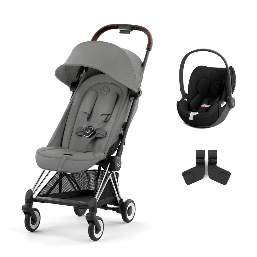 Cybex Coya Compact Stroller + Cloud T Travel System - Mirage Grey - For Your Little One