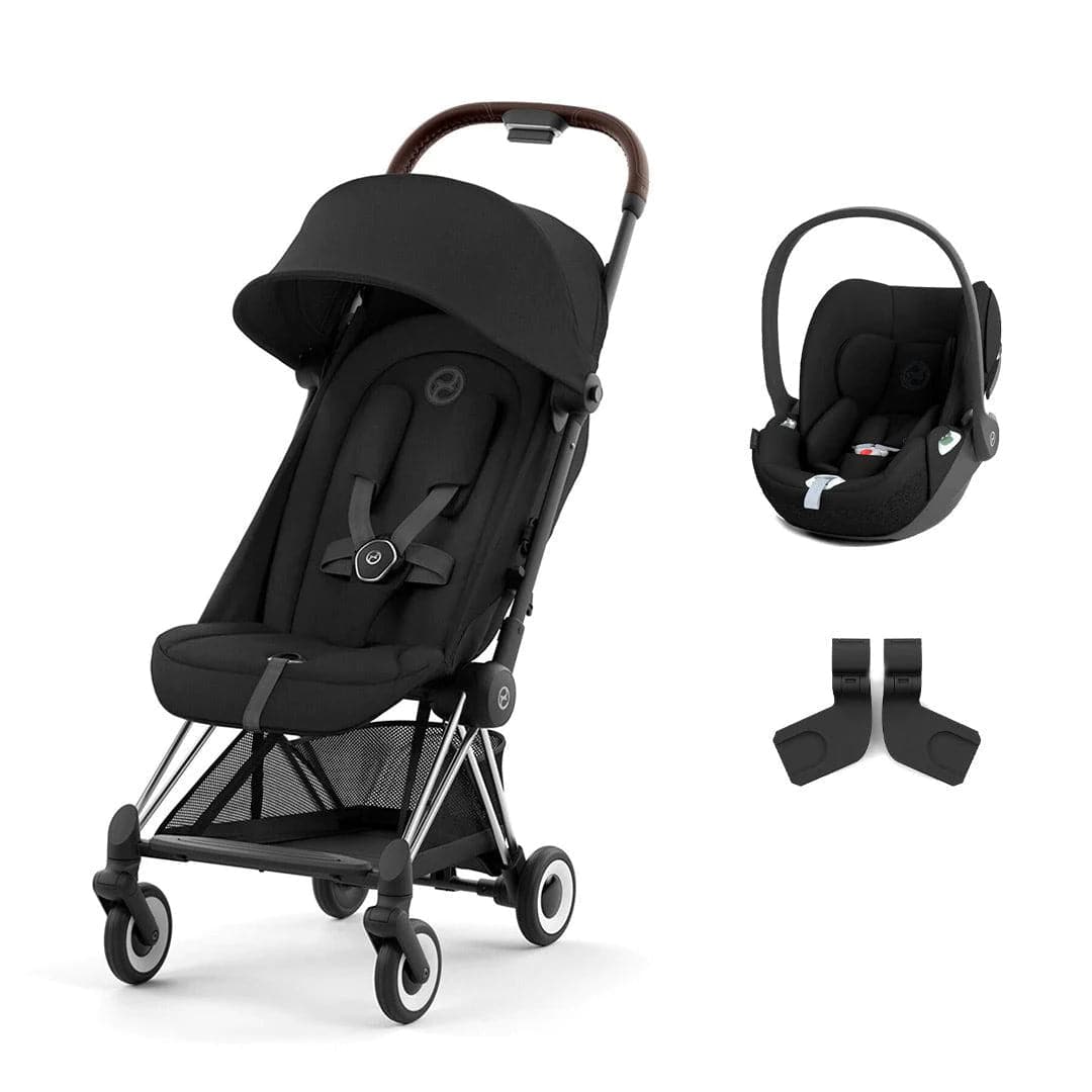 Cybex Coya Compact Stroller + Cloud T Travel System - Sepia Black - For Your Little One