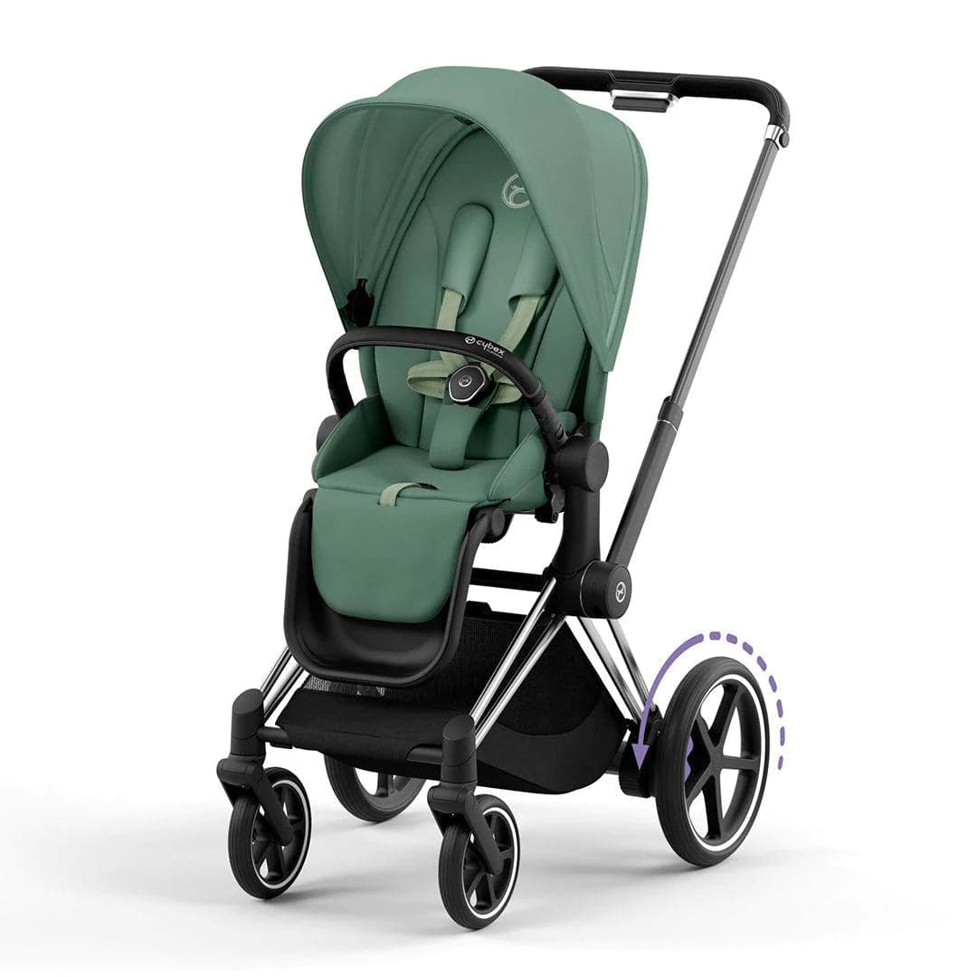 Cybex e-Priam Pushchair - Leaf Green - Leaf Green / Chrome & Black / No Carrycot | For Your Little One