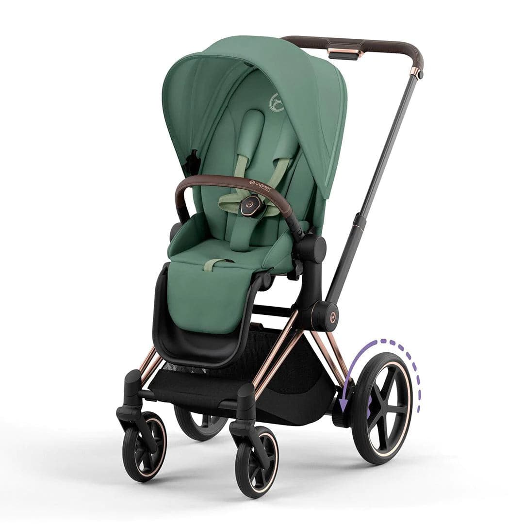 Cybex e-Priam Pushchair - Leaf Green Leaf Green / Rose Gold No Carrycot 