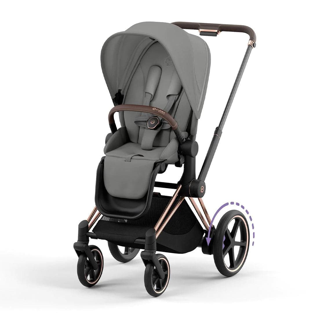 Cybex e-Priam Pushchair - Mirage Grey Mirage Grey / Rose Gold No Carrycot 