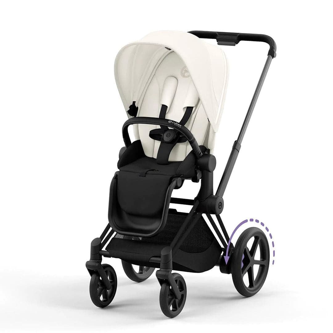 Cybex e-Priam Pushchair - Off White Off White / Matt Black No Carrycot 