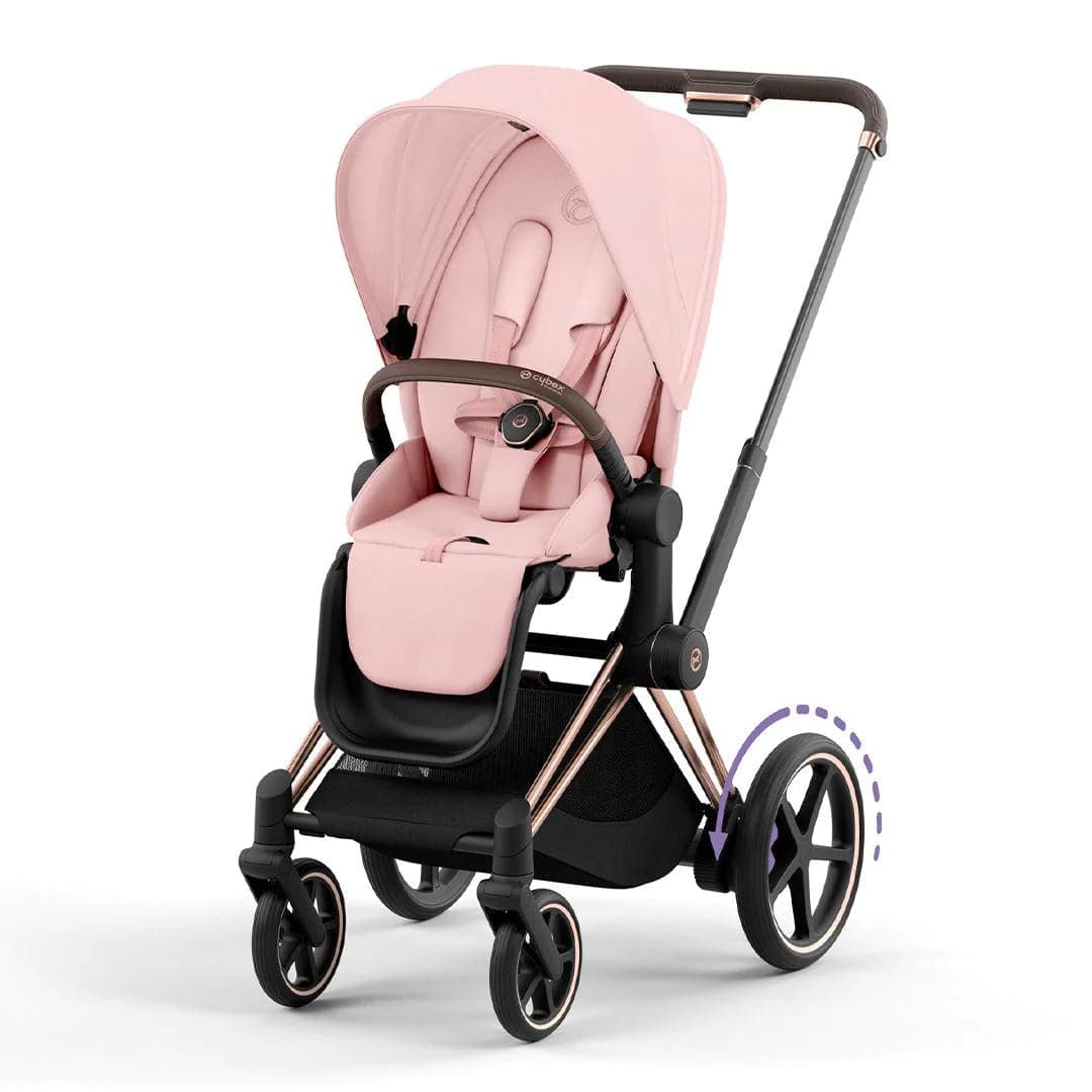 Cybex e-Priam Pushchair - Peach Pink Peach Pink / Rose Gold No Carrycot 