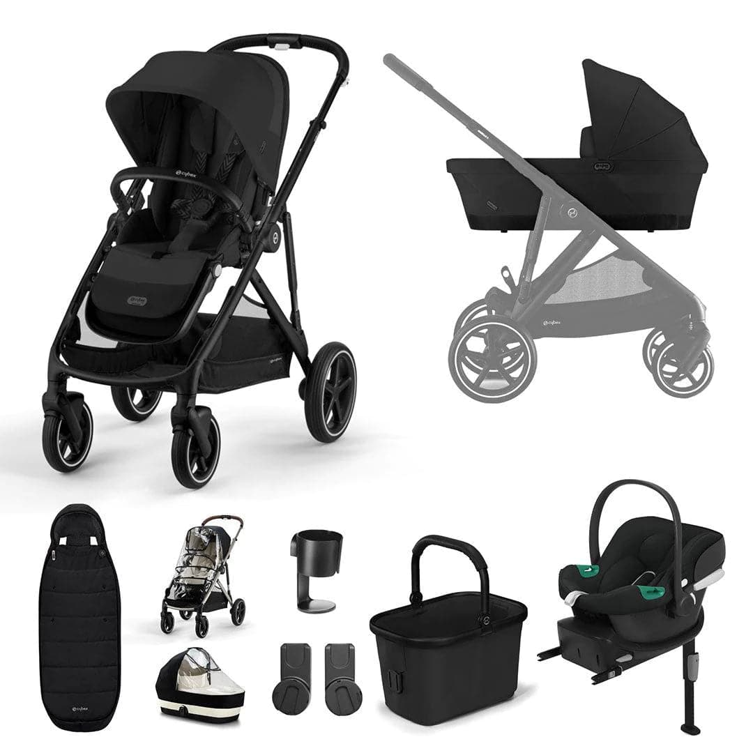 Cybex Gazelle S 10 Piece Comfort Travel System Bundle - Moon Black   