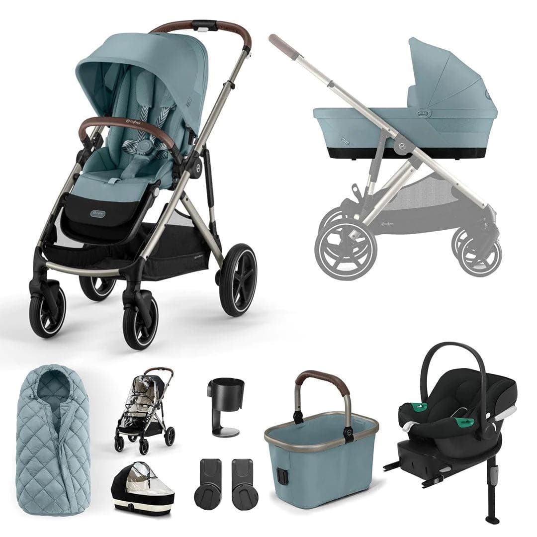 Cybex Gazelle S 10 Piece Comfort Travel System Bundle - Sky Blue   