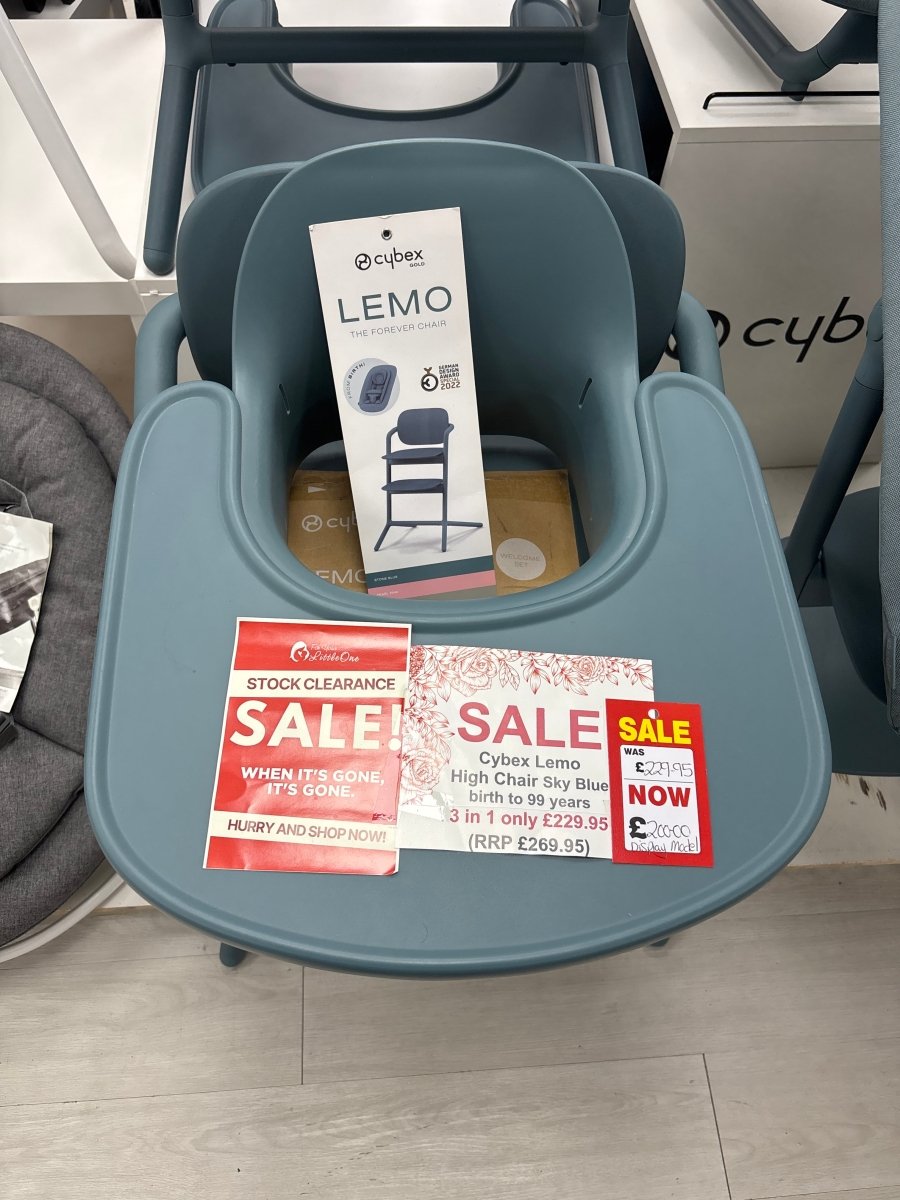 Cybex Lemo Highchair 3 in 1 - Stone Blue ( Ex Display) - For Your Little One