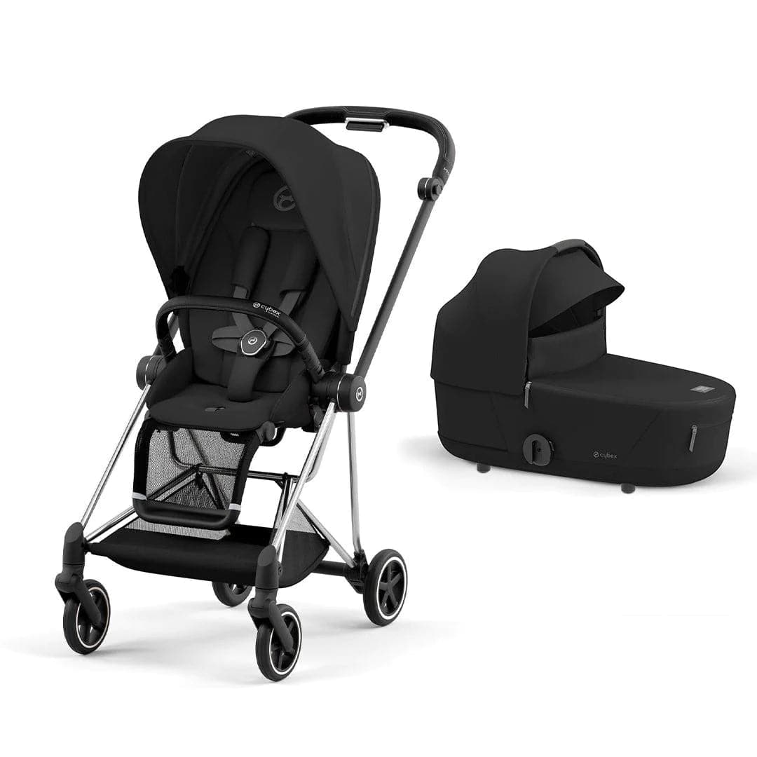 Cybex Mios Pushchair - Sepia Black Sepia Black / Chrome & Black Lux Carrycot 