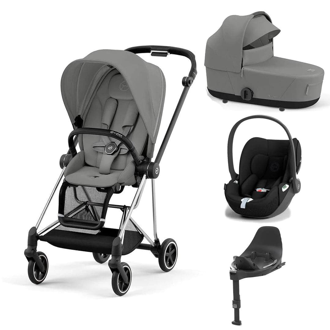 Cybex Mios + Cloud T Travel System - Mirage Grey Mirage Grey / Chrome & Black Base T 