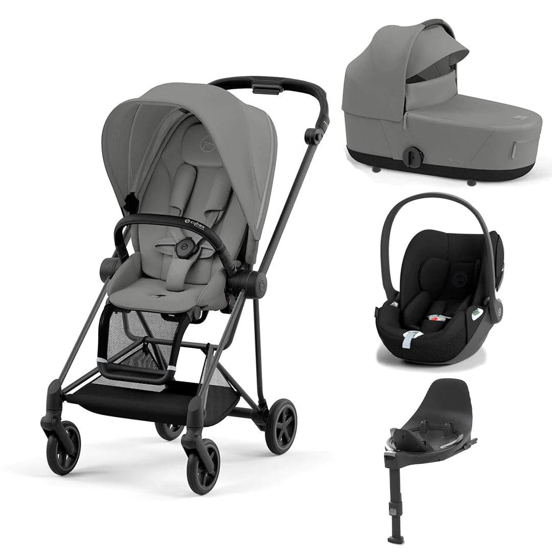 Cybex Mios + Cloud T Travel System - Mirage Grey Mirage Grey / Matt Black Base T 