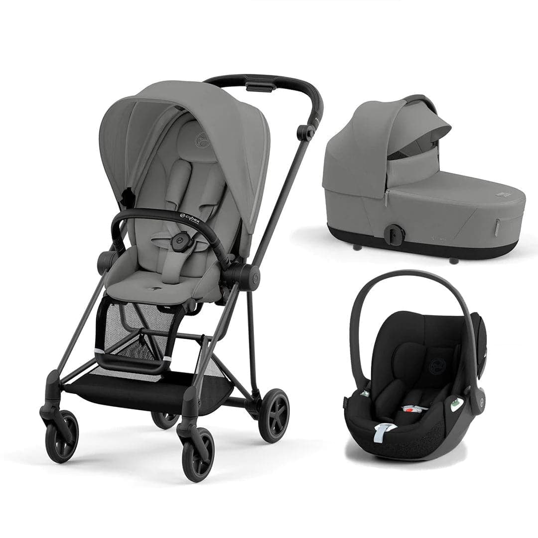 Cybex Mios + Cloud T Travel System - Mirage Grey Mirage Grey / Matt Black No Base 