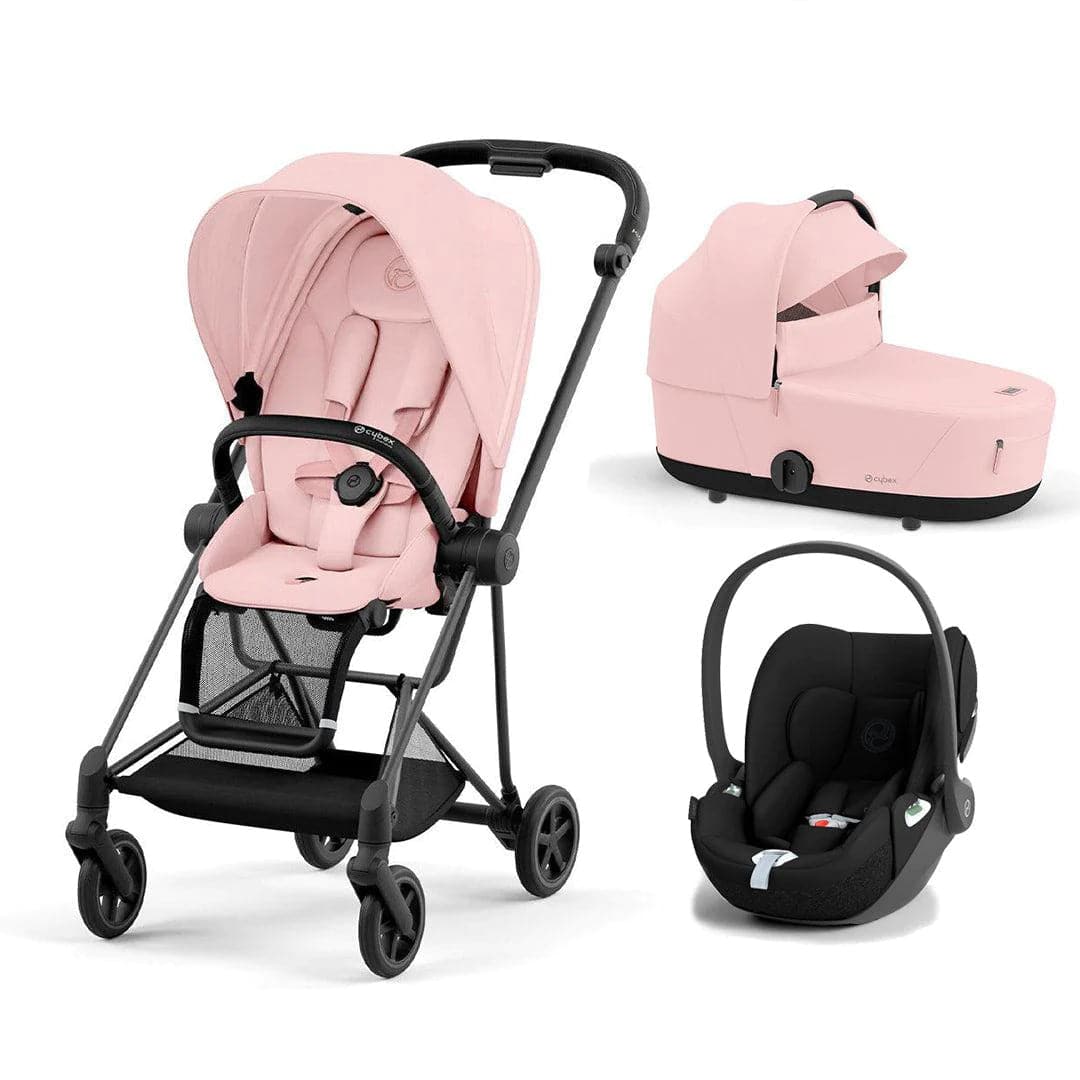 Cybex Mios + Cloud T Travel System - Peach Pink Peach Pink / Matt Black No Base 