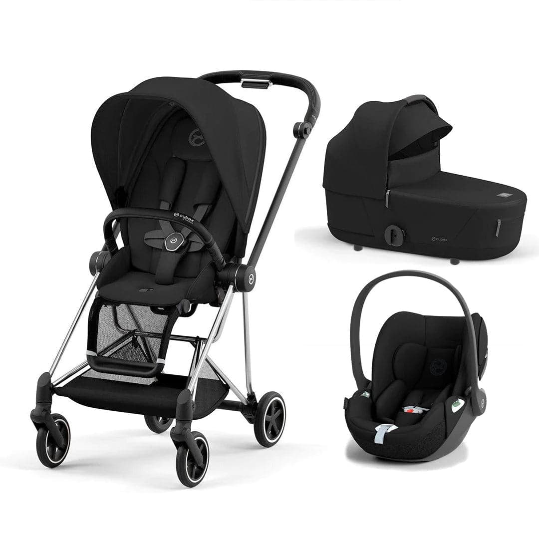 Cybex Mios + Cloud T Travel System - Sepia Black - Sepia Black / Chrome & Black / No Base | For Your Little One