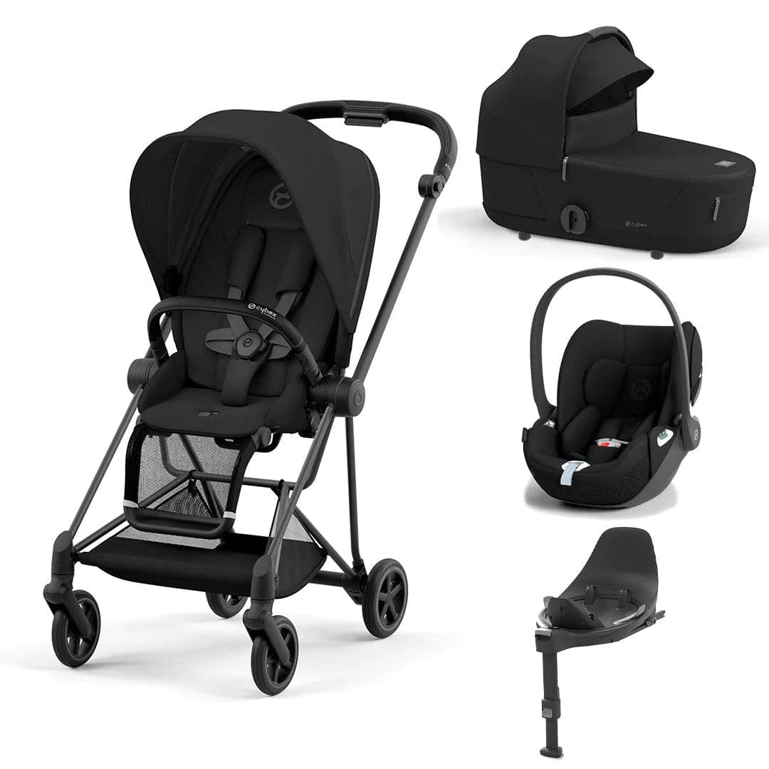 Cybex Mios + Cloud T Travel System - Sepia Black Sepia Black / Matt Black Base T 