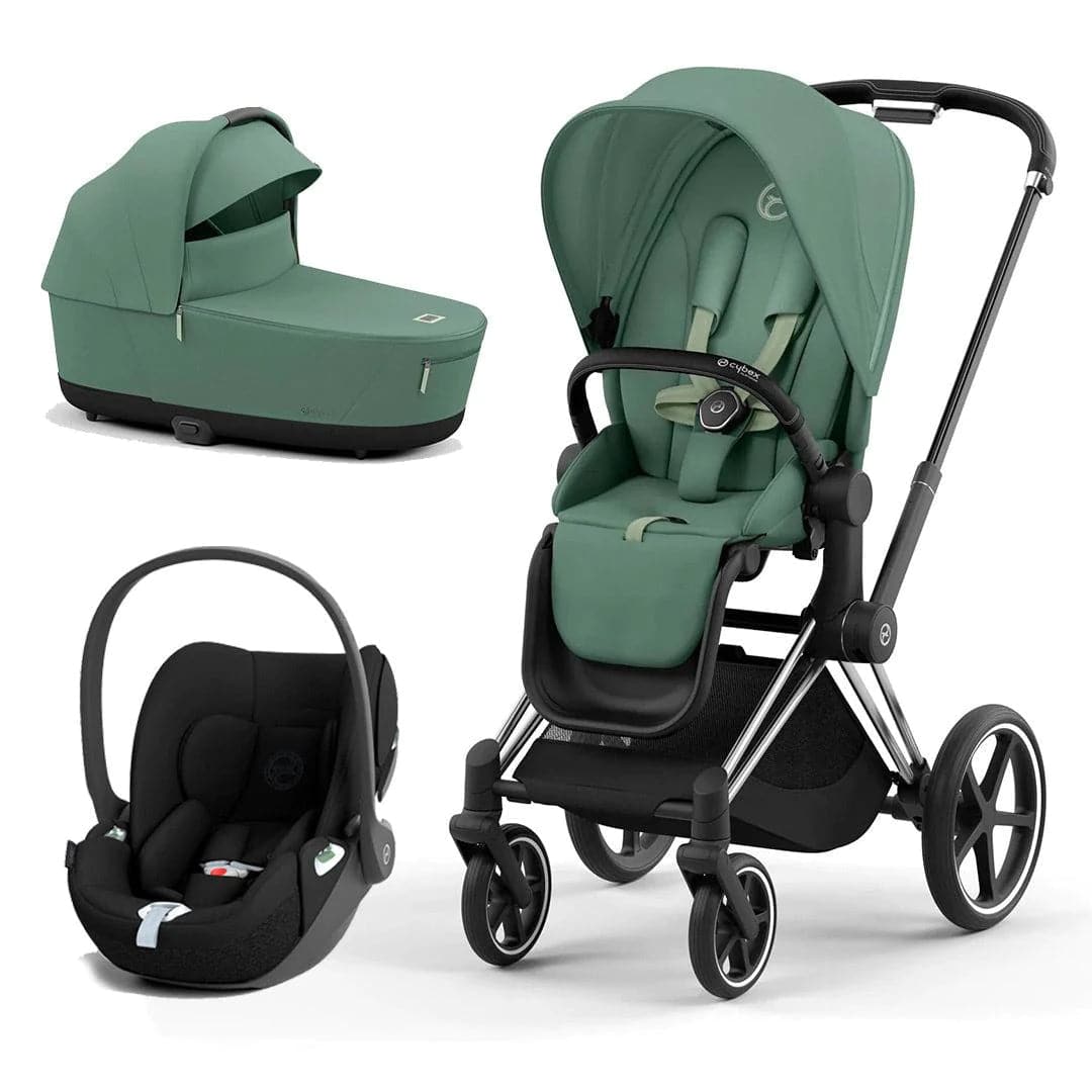 Cybex Priam Cloud T Travel System - Leaf Green Leaf Green / Chrome & Black Cloud T 