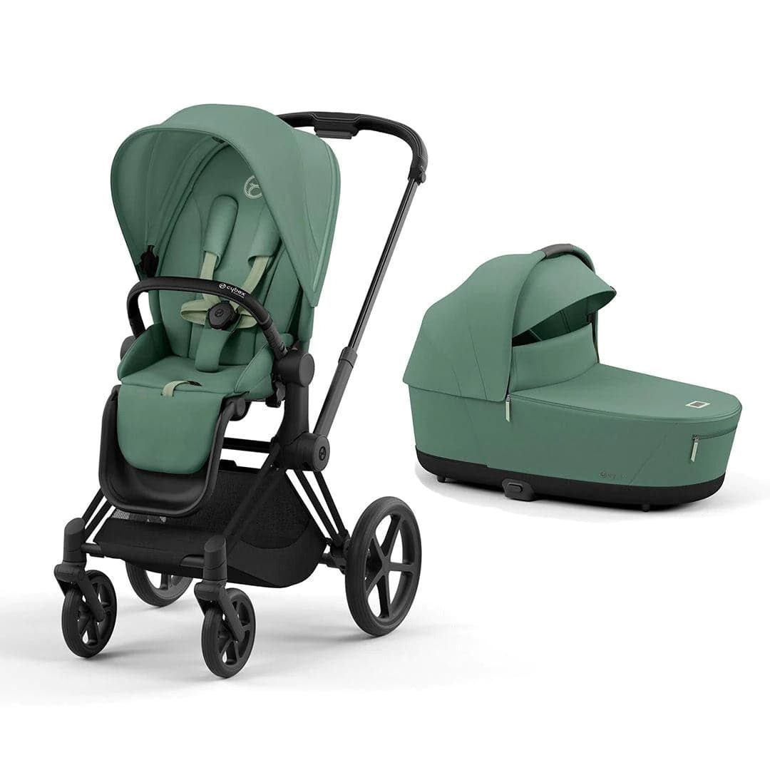 CYBEX Priam Pushchair - Leaf Green Leaf Green / Matt Black Lux Carrycot 