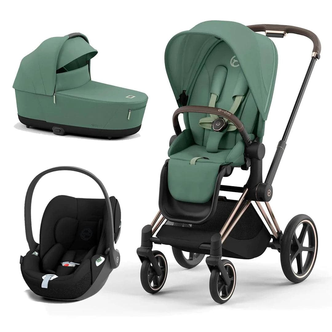 Cybex Priam Cloud T Travel System - Leaf Green Leaf Green / Rose Gold Cloud T 