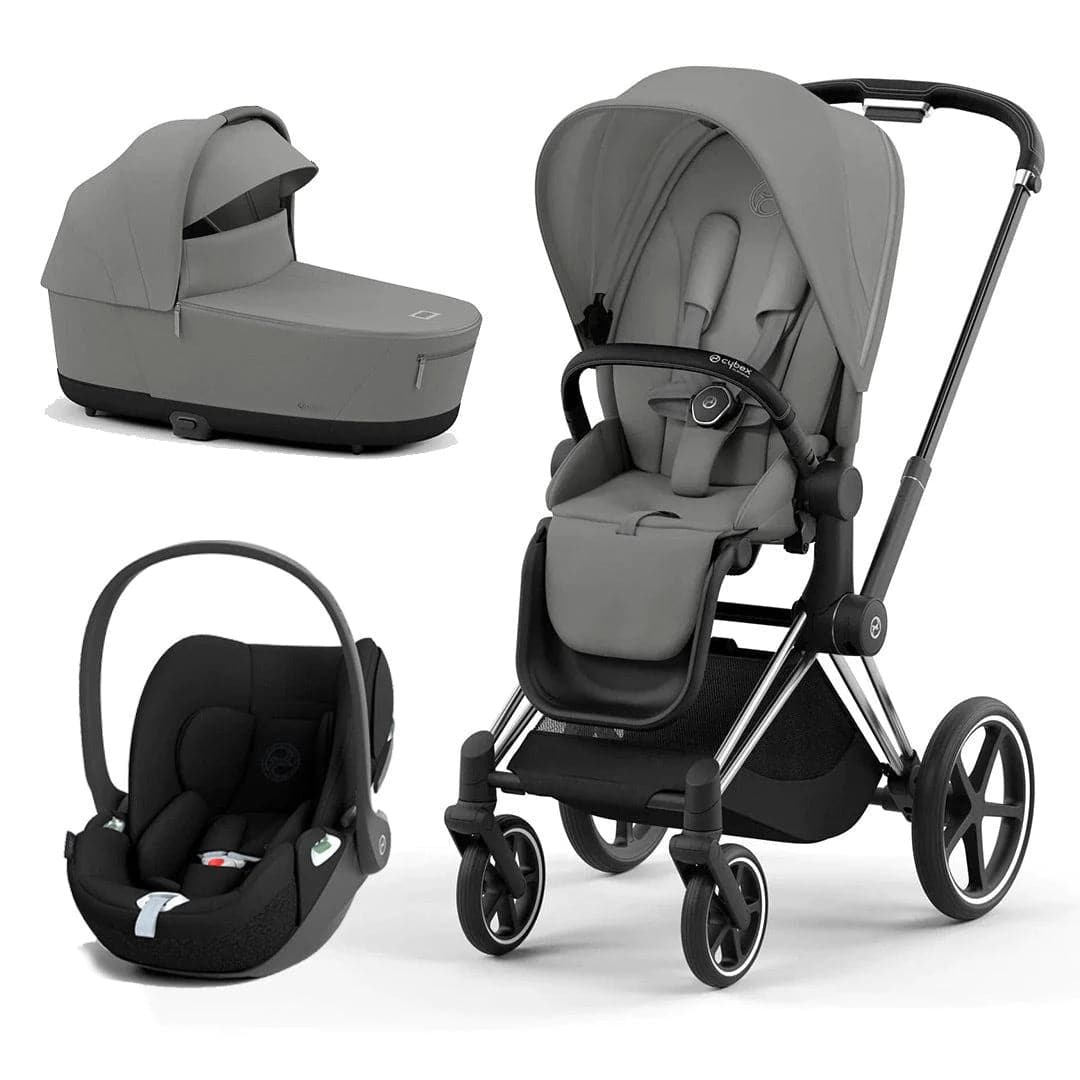 Cybex Priam Cloud T Travel System - Mirage Grey - Mirage Grey / Chrome & Black / Cloud T | For Your Little One