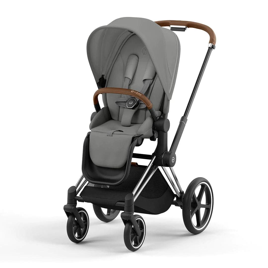CYBEX Priam Pushchair - Mirage Grey - Mirage Grey / Chrome & Brown / No Carrycot | For Your Little One