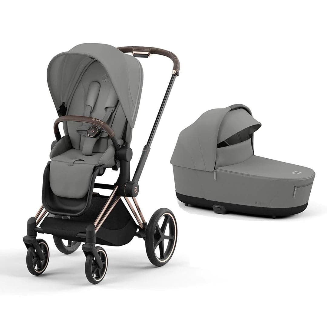 CYBEX Priam Pushchair - Mirage Grey - Mirage Grey / Rose Gold / Lux Carrycot | For Your Little One