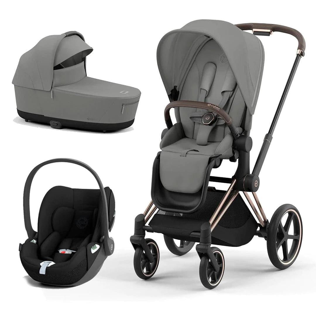 Cybex Priam Cloud T Travel System - Mirage Grey - Mirage Grey / Rose Gold / Cloud T | For Your Little One