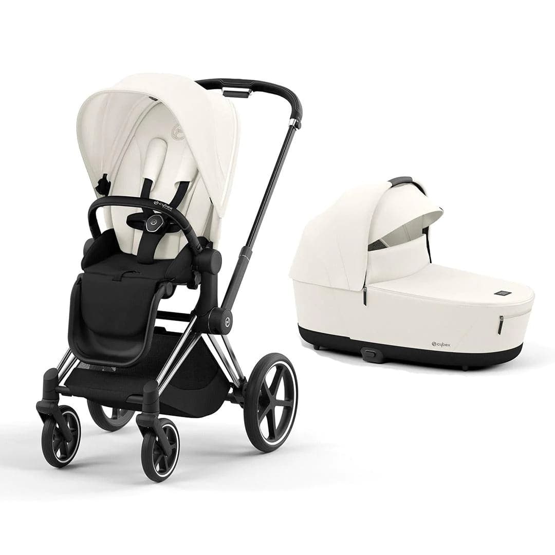 Cybex Priam Pushchair - Off White Off White / Chrome & Black Lux Carrycot 