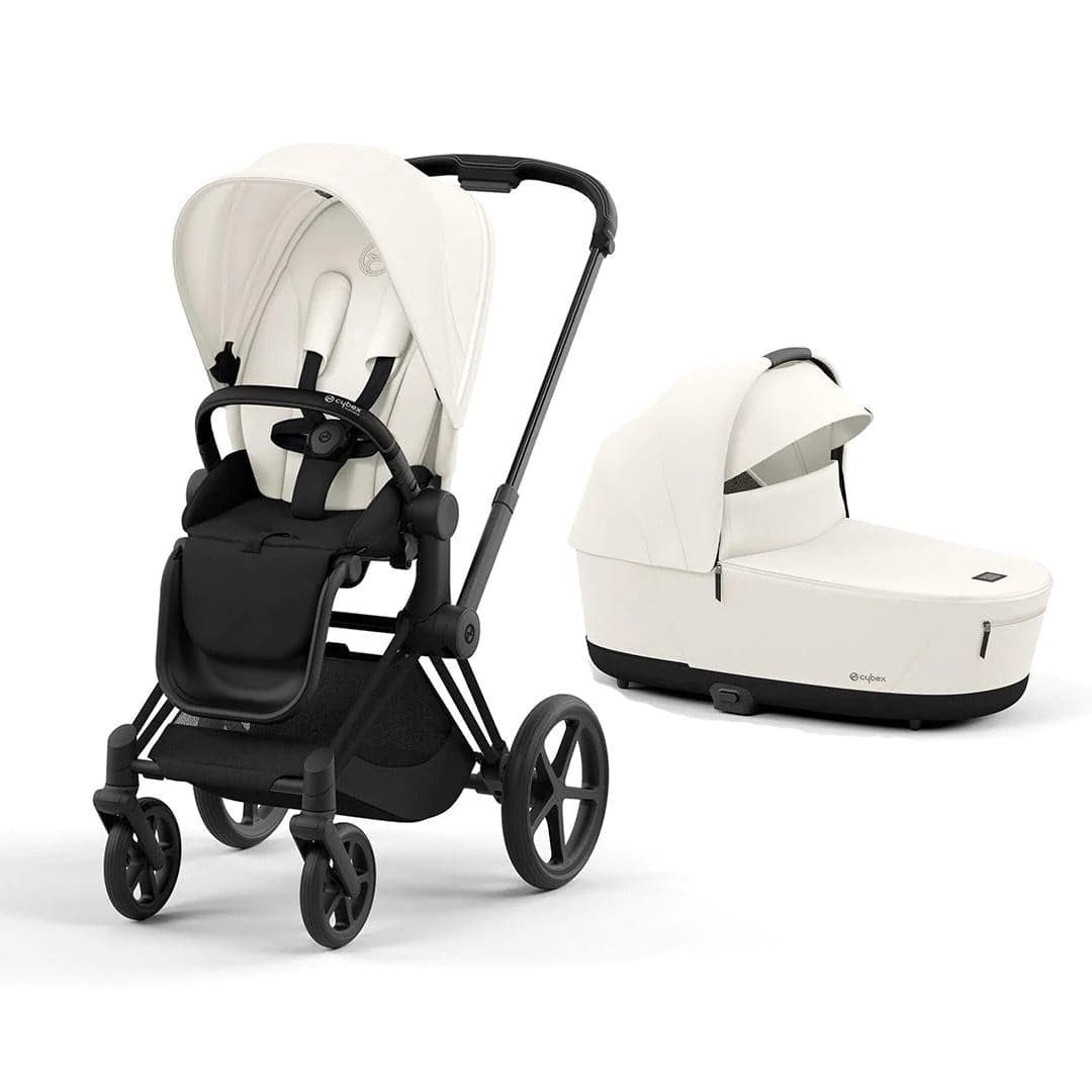 Cybex Priam Pushchair - Off White Off White / Matt Black Lux Carrycot 