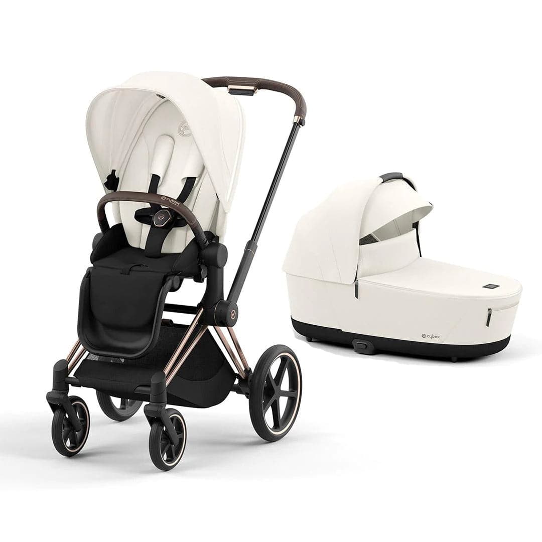 Cybex Priam Pushchair - Off White Off White / Rose Gold Lux Carrycot 