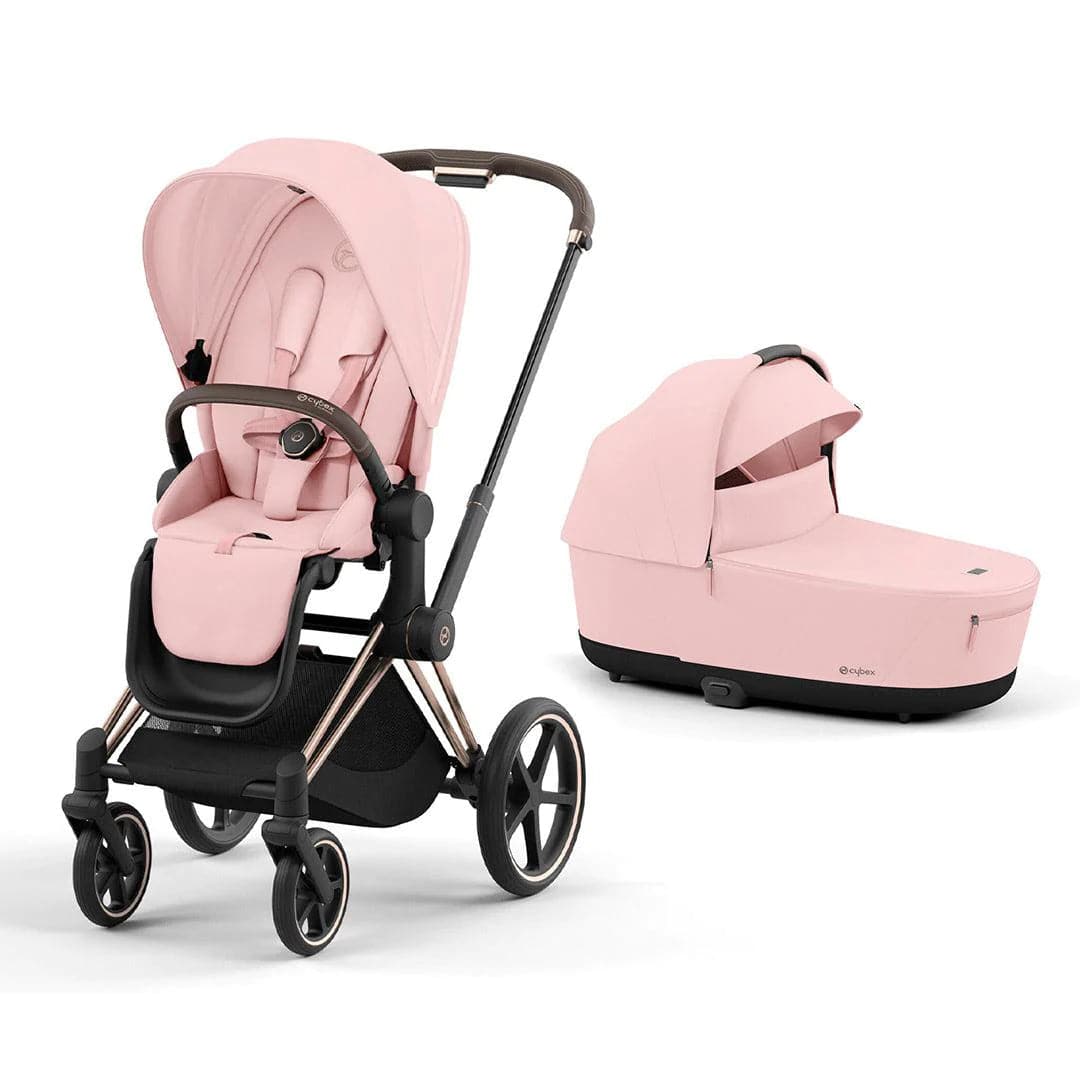 Cybex Priam Pushchair - Peach Pink - Peach Pink / Rose Gold / Lux Carrycot | For Your Little One
